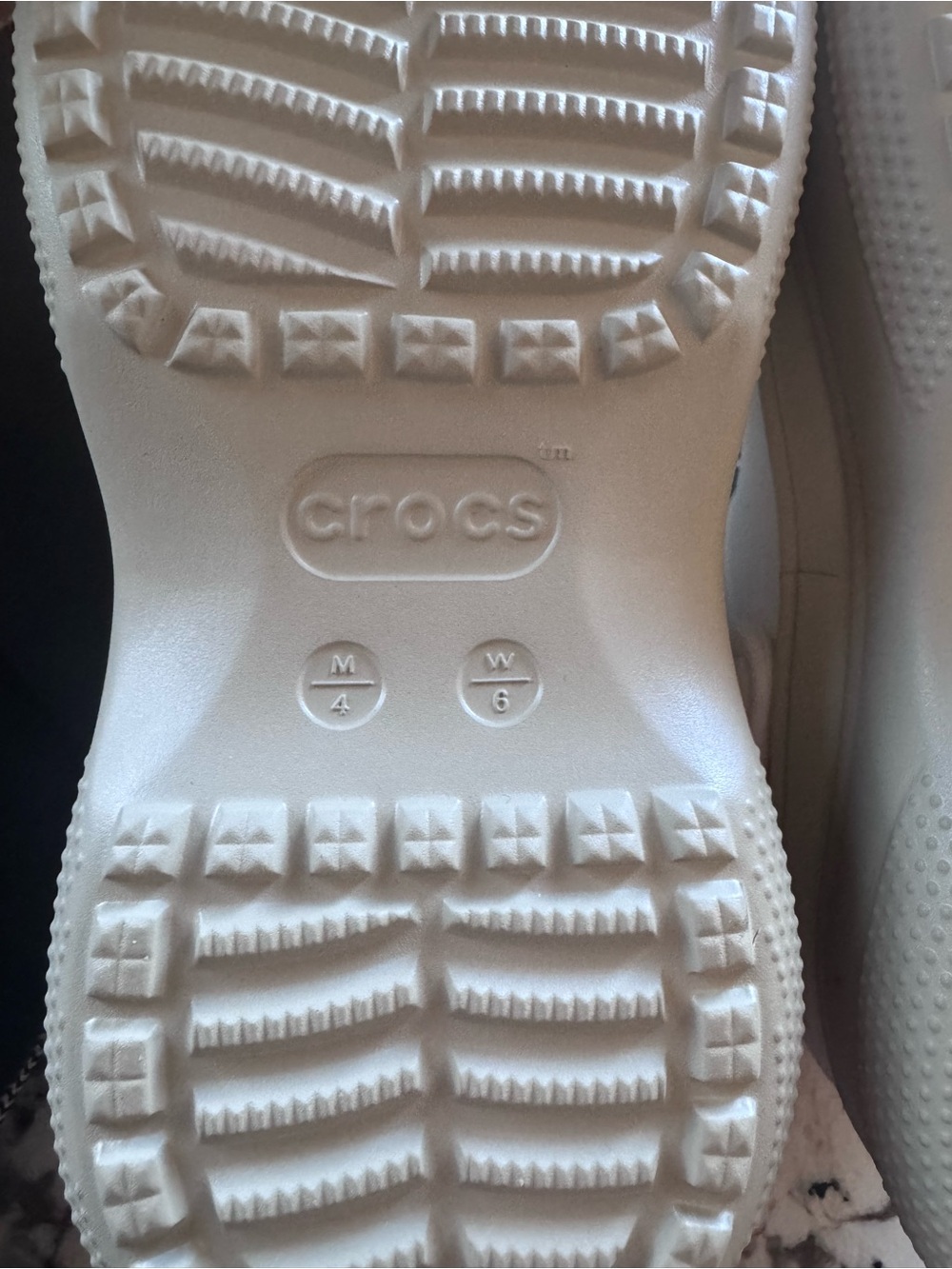 Crocs Classic Stacked Platform Clog Chalk Bone White M4/W6 NWT Elevated Clogs - Picture 9 of 11